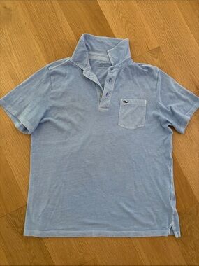 Vineyard Vines boy’s Pale Blue Chest Pocket Polo